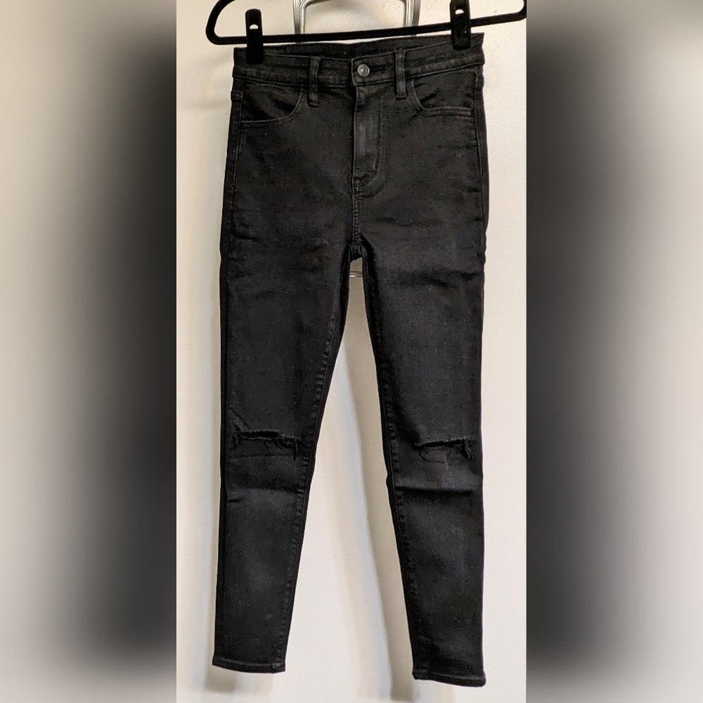 American Eagle High Waisted Ripped Jeans